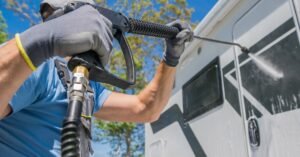 how to clean windows with a power washer